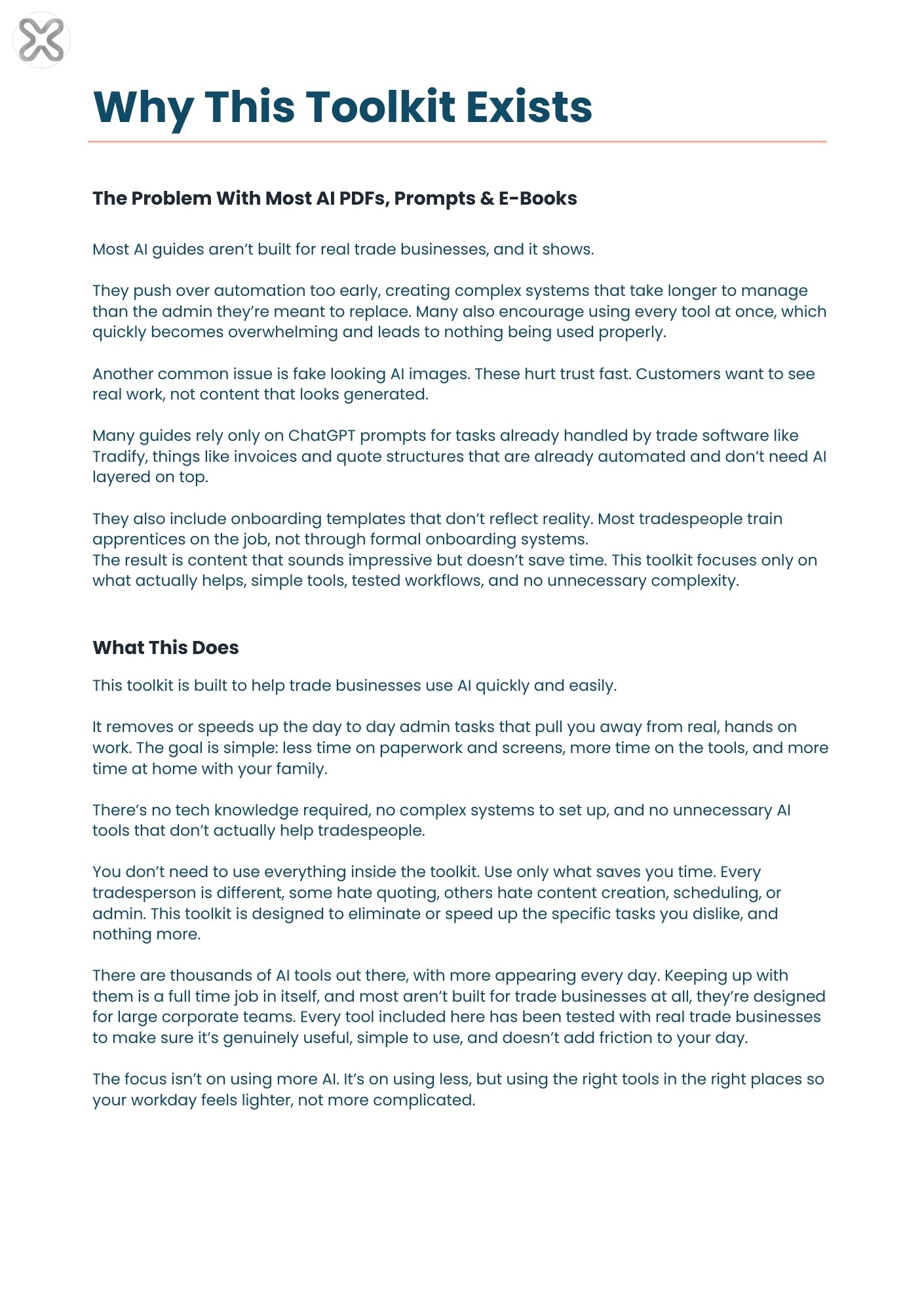 More Leads. Less Admin. - The Toolkit for Trades